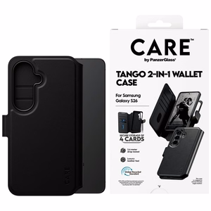 CARE by PanzerGlass Tango 2in1 Wallet dėklas Samsung Galaxy S26 - juodas