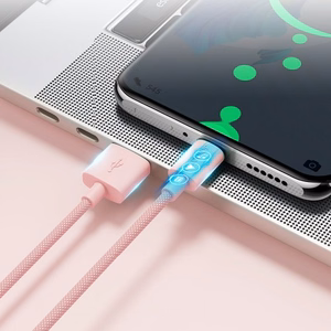 USB laidas Joyroom S-1030M13 rožinis Lightning 100cm