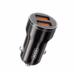 XO automobilinis įkroviklis CC48 2x USB 2,4A, juodas
