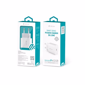"Devia" sieninis įkroviklis Smart PD 25W 1x USB-C baltas