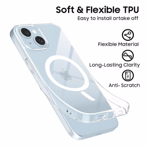 Tech-Protect FlexAir Magnetinis dėklas telefonui iPhone 15 - skaidrus