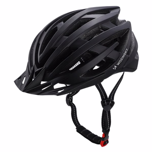 Wozinsky MTB велосипедный шлем со съемным козырьком и задним USB-фонарем M - черный