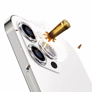 Tempered Glass HARD DIAMOND for camera (LENS) for Iphone 13 Pro/13 Pro Max silver (lens 3 pieces)