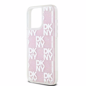 DKNY DKHCP15XLCPEPP iPhone 15 Pro Max6.7" rožinis dėklas Liquid Glitter Multilogo