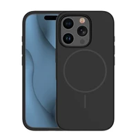 Silikoninis Itin plonas Magnetinis dėklas telefonui iPhone 13 6,1" juodas