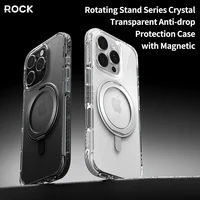 Rock Rotating Stand Crystal Series Magnetinis Iphone 16 juodas