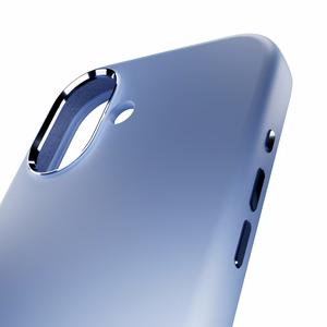 Pure Icon Magnetinis Pro skystas silikoninis dėklas iPhone 17, MagSafe suderinamas, su kameros apsauga ir aliuminio mygtukais - mėlynas
