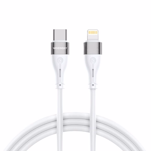 Wozinsky WSTCL1 Lightning / USB-C PD 27W kabelis 1m - baltas