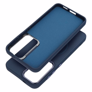 FRAME MAG COVER magnetinis dėklas telefonui, suderinamas su MagSafe, skirtas SAMSUNG A16 5G / A16 4G, tamsiai mėlynas