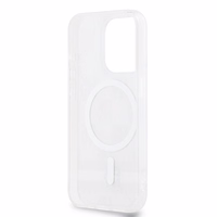 DKNY IML languotas mono raštas ir margintos juostos magnetinis dėklas telefonui iPhone 14 Pro Max - smėlinis