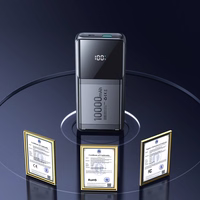 Joyroom JR-PBF19 22.5W 10000mAh išorinė baterija su dviem įmontuotais kabeliais - juoda