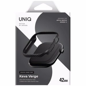 Uniq Keva Verge Dėklas for Apple Watch 42mm - juodas