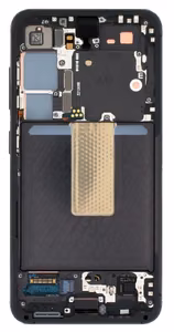 Ekranas Samsung S911 S23 5G su lietimui jautriu stikliuku ir rėmeliu Phantom Black originalus (service pack)