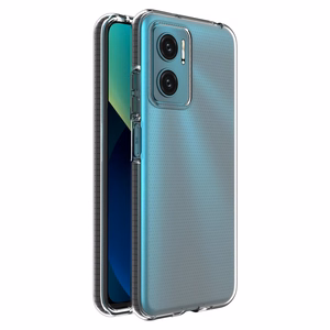 Spring Case gel TPU dėklas su spalvotu rėmeliu Xiaomi Redmi 10 juodas