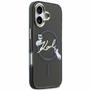Karl Lagerfeld IML Choupettes Karl Script Logo MagSafe iPhone 17 Dėklas - juodas