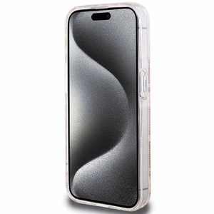 Guess IML GCube MagSafe dėklas telefonui iPhone 15 Pro Max - rožinis