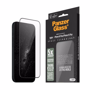 PanzerGlass keraminis apsauginis stiklas iPhone 16 Plus 6.7" Ultra-Wide Fit 2855