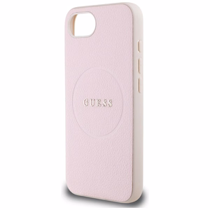 Чехол Guess Grained Ring MagSafe для iPhone 16e - розовый
