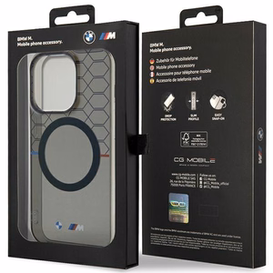 Dėklas BMW BMHMP14LHGPK iPhone 14 Pro 6.1" Pilka/Pilka Raštas MagSafe