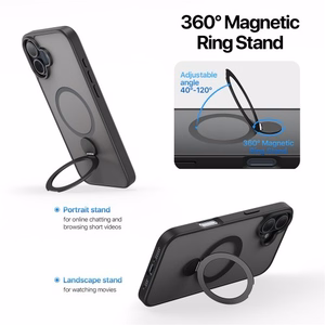 Telefono dėklas Dux Ducis Yind 360 Ring Stand Apple iPhone 16 Pro juodas