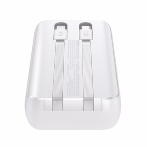 Mini išorinė baterija Joyroom JR-PBC06 30W 10000mAh su integruotais laidais (balta)