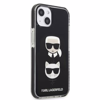 Karl Lagerfeld KLHCP13STPE2TK iPhone 13 mini 5,4 "juodas kietas dėklas Karl & Choupette Head