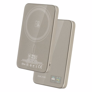 Blavec Išorinė baterija 5000mAh BJ-04 Itin Plona 7,8mm - Type C - 22,5W magnetinė Magsafe 3 in 1 (PBBJ04-MC5GD) auksinė stiklas