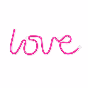 Neon LED Light LOVE rožinis Bat + USB FLNE05 Forever Light