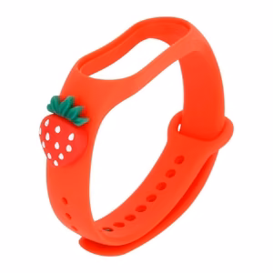 Детский ремешок Smart Band M5/M6/M7 красная клубника