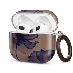 Tech-Protect Lamano case for AirPods 4 - brown and purple