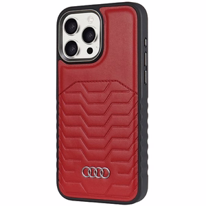 Audi sintetinės odos dėklas su MagSafe, skirtas iPhone 15 Pro Max – raudonas