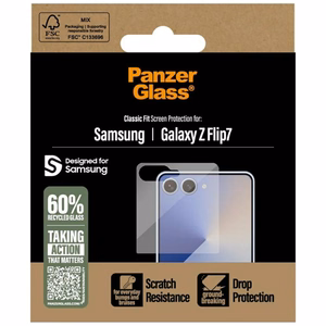 PanzerGlass Classic Fit Tempered Glass for Samsung Galaxy Z Flip7