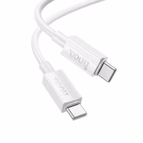 Kabelis USB-C į USB-C Hoco 3A 60W 1 m X107 baltas