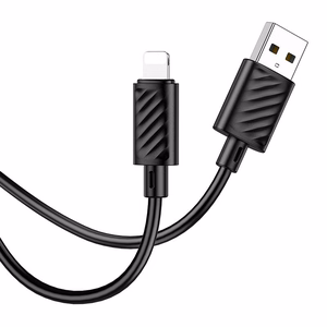 Кабель USB A - Lightning Hoco 2,4A 2 м X88 черный