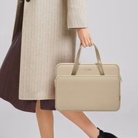 "Tech-Protect" krepšys 15-16 colių nešiojamajam kompiuteriui - smėlio spalvos