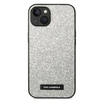 Dėklas telefonui Karl Lagerfeld KLHCP14MG2ELS iPhone 14 Plus 6.7\" sidabro / sidabro Glitter Plaque Logo