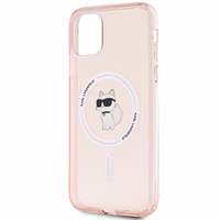 Karl Lagerfeld IML Choupette Magnetinis dėklas iPhone 11 / Xr - rožinis