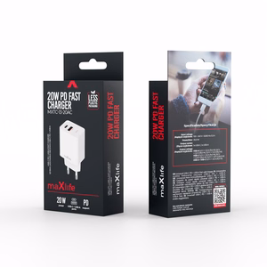 Maxlife MXTC-13-20AC PD QC charger 1x USB-C 1x USB 20W white