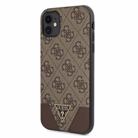 Guess 4G Triangle Collection dėklas telefonui iPhone 11 6.1" / Xr 6.1" - Rudas