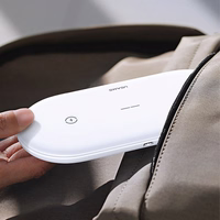 USAMS belaidis įkroviklis US-CD120 10W dvigubas baltas CD120JN01