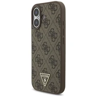 Guess 4G Strap Triangle Logo Magnetinis dėklas telefonui iPhone 17 - ruda