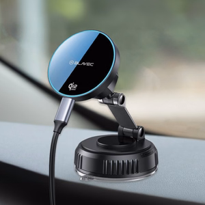 Blavec Car laikiklis BHC-02 Qi2.2 25W vacum magnetic with induction įkroviklis to windshield (BHC02-QI2PMWIB)juodas