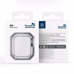 DUX DUCIS dėklas TAMO Apple Watch 10 serijai 46 mm skaidrus su tamsiai mėlynu