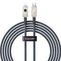 Baseus Unbreakable USB C ir iP kabelis 2 m 20 W juodas