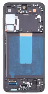 Ekranas Samsung S916 S23+ 5G su lietimui jautriu stikliuku ir rėmeliu Phantom Black OLED (real size)