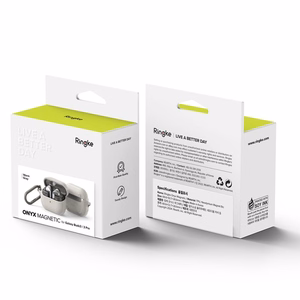 Ringke Onyx Magnetinis dėklas Samsung Galaxy Buds 3 / 3 Pro ausinėms - pilkas