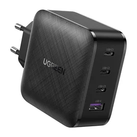 Įkroviklis Ugreen CD224 65W GaN 3xUSB-C/USB-A juodas