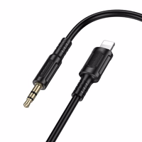 Borofone AUX laidas BL25 Nice - Lightning į jack 3,5mm - 1 metras juodas