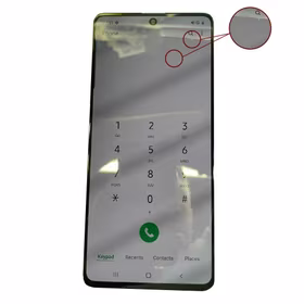 Ekranas skirtas Samsung A715 A71 juodas su rėmeliu (Atnaujintas: Telemax) (defektuotas 23)