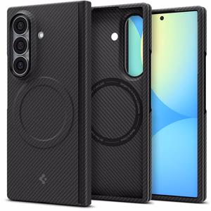 Spigen AirSkin Aramid MagFit MagSafe dėklas, skirtas „Samsung Galaxy Z Fold 8 Ultra“ – juodas